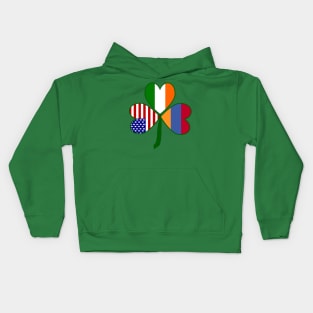 Armenian Irish American Shamrock Kids Hoodie